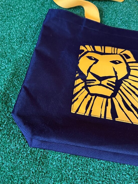 Disney Lion King Broadway Musical Tote Reusable Shopping Bag Black Yellow Simba - Picture 4 of 12